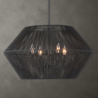 Uttermost Suva 4 Light Black Rope Pendant (85|21589)
