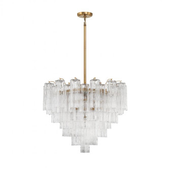 Addis 26.75'' Aged Brass Chandelier (205|ADD-312-AG-CL)