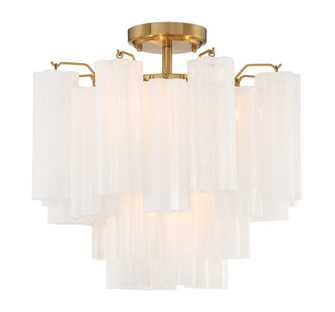 Addis 17.75'' Aged Brass Semi Flush Mount (205|ADD-300-AG-WH_CEILING)