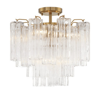 Addis 17.75'' Aged Brass Semi Flush Mount (205|ADD-300-AG-CL_CEILING)