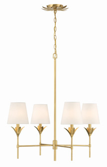 Broche 4 Light Antique Gold Chandelier (205|534-GA)