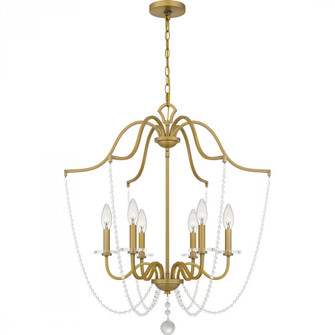 Sunday 6-Light Aged Brass Chandelier (26|SDY5028AB)