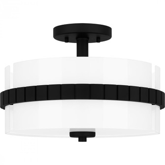 Baud 2-Light Matte Black Semi-Flush Mount Light (26|QSF6195MBK)