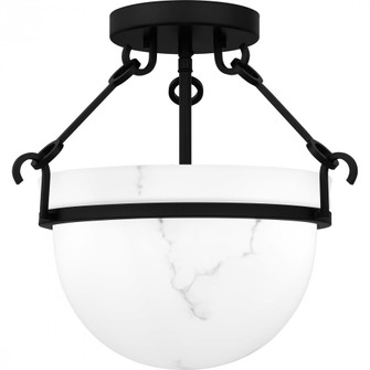 Danyon 3-Light Matte Black Semi-Flush Mount Light (26|QSF6185MBK)