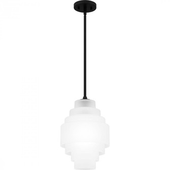 Driscoll 1-Light Matte Black Pendant Light (26|QPP6186MBK)