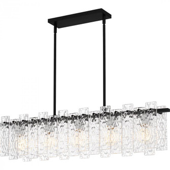 Caspian 5-Light Matte Black Linear Chandelier (26|PCCAS539MBK)
