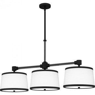 Kylen 3-Light Matte Black Linear Chandelier (26|KYL342MBK)