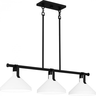 Brink 3-Light Matte Black Linear Chandelier (26|BIK338MBK)