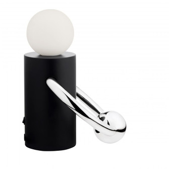 Septum 8-in Matte Black/Chrome LED Table Lamp (461|TL73708-MB/CH)