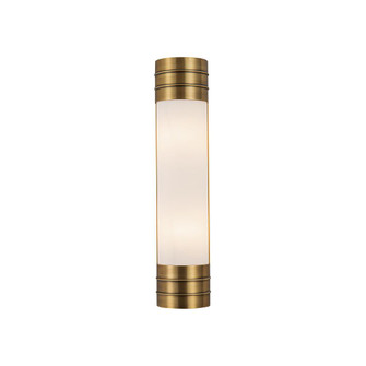 Willard 18-in Vintage Brass/Opal Matte Glass 2 Lights Damp-Rated Wall/Vanity Light (7713|WV348218VBOP)