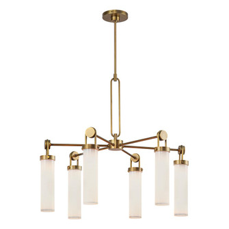 Wynwood 32-in Vintage Brass/Glossy Opal 6 Lights Chandelier (7713|CH355632VBGO)