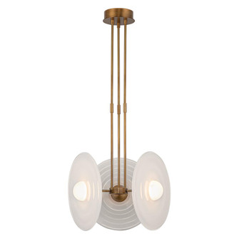 Harbour 18-in Vintage Brass/Glossy Opal LED Pendant (7713|PD350318VBGO)