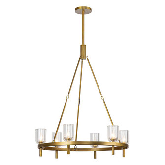 Lucian 32-in Clear Crystal/Vintage Brass 6 Lights Chandelier (7713|CH338632VBCC)