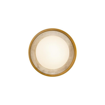 Alonso 8-in Vintage Brass Damp-Rated Dimmable LED Wall/Vanity Light (7713|WV320108VB)