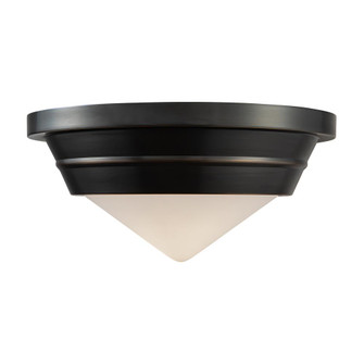 Willard 10-in Urban Bronze/Opal Matte Glass 1 Light Flush Mount (7713|FM348010UBOP)