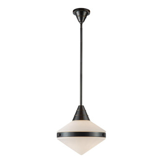 Willard 14-in Urban Bronze/Opal Matte Glass 1 Light Socket Pendant (7713|PD348114UBOP)