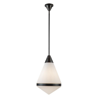 Willard 22-in Urban Bronze/Opal Matte Glass 1 Light Socket Pendant (7713|PD348022UBOP)