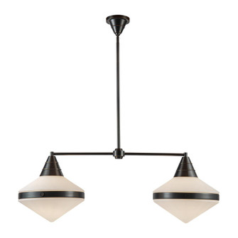 Willard 41-in Urban Bronze/Opal Matte Glass 2 Lights Linear Pendant (7713|LP348241UBOP)