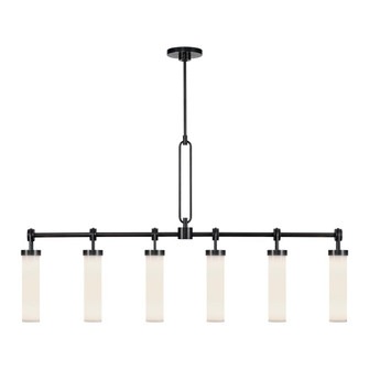 Wynwood 52-in Urban Bronze/Glossy Opal 6 Lights Linear Pendant (7713|LP355652UBGO)