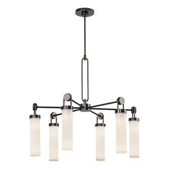Wynwood 32-in Urban Bronze/Glossy Opal 6 Lights Chandeliers (7713|CH355632UBGO)