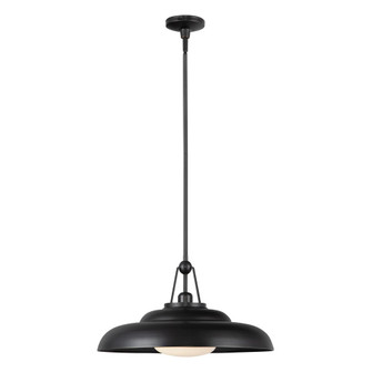 Palmetto 20-in Urban Bronze/Glossy Opal 1 Light Pendant (7713|PD344020UBGO)
