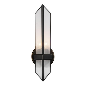 Cairo 4-in Ribbed Glass/Urban Bronze 1 Light Damp-Rated Wall/Vanity Light (7713|WV332904UBCR)