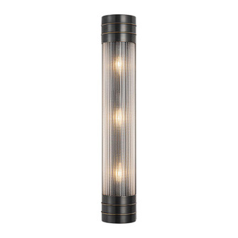 Willard 24-in Urban Bronze/Prismatic Glass 3 Lights Damp-Rated Wall/Vanity Light (7713|WV348224UBPG)