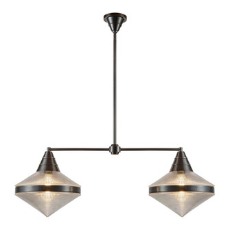 Willard 41-in Urban Bronze/Prismatic Glass 2 Lights Linear Pendant (7713|LP348241UBPG)