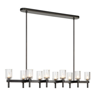 Lucian 52-in Clear Crystal/Urban Bronze 10 Lights Linear Pendant (7713|LP338052UBCC)