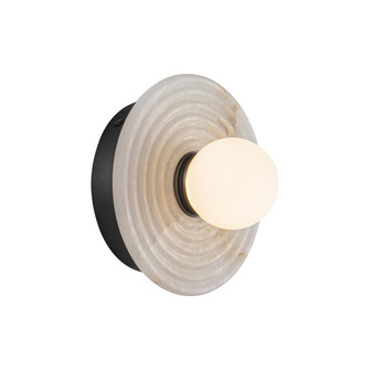 Dahlia 6-in Urban Bronze Dimmable LED Chandelier with Alabaster Plates and Opal Glass Shades (7713|WV346006UBAR)