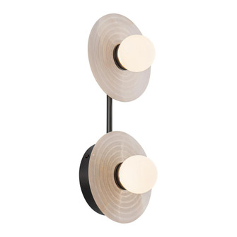 Dahlia 14-in Urban Bronze Dimmable LED Chandelier with Alabaster Plates and Opal Glass Shades (7713|WV346214UBAR)