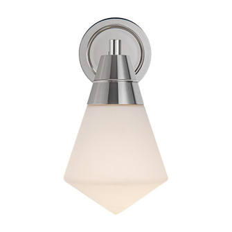 Willard 6-in Polished Nickel/Opal Matte Glass 1 Light Damp-Rated Wall/Vanity Light (7713|WV348106PNOP)