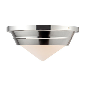 Willard 10-in Polished Nickel/Opal Matte Glass 1 Light Flush Mount (7713|FM348010PNOP)