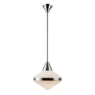 Willard 14-in Polished Nickel/Opal Matte Glass 1 Light Socket Pendant (7713|PD348114PNOP)