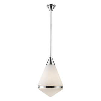 Willard 22-in Polished Nickel/Opal Matte Glass 1 Light Socket Pendant (7713|PD348022PNOP)