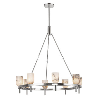 Lucian 36-in Alabaster 8 Lights Chandelier with Polished Nickel Finish (7713|CH338836PNAR)