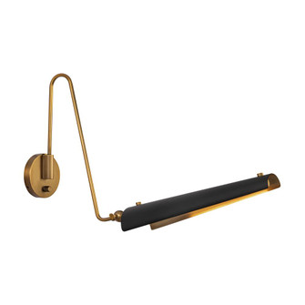 Osorio 4-in Matte Black/Vintage Brass Damp-Rated Dimmable LED Wall/Vanity Light (7713|WV347104MBVB)