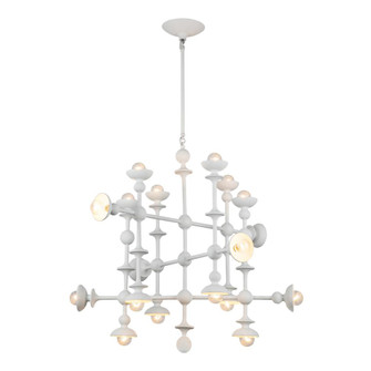 Cadence 29-in Antique White 18 Lights Chandelier (7713|CH328129AW)