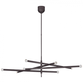 Rousseau Grande Eight Light Articulating Chandelier (279|KW 5589BZ-CG)