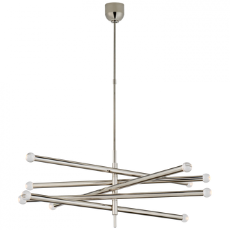 Rousseau Grande Ten Light Articulating Chandelier (279|KW 5587PN-CG)