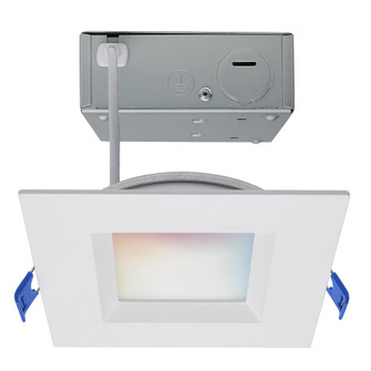 9 Watt; LED Direct Wire; Low Profile Regress Baffle Downlight; 4 Inch Square; Starfish IOT; Tunable (27|S11565)