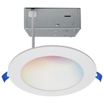 12 Watt; LED Direct Wire; Low Profile Downlight; 6 Inch Round; Starfish IOT; Tunable White and RGB; (27|S11562)