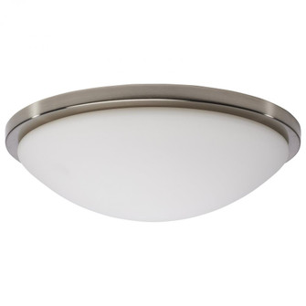 Button; 17 Inch LED Flush Mount Fixture; Brushed Nickel Finish; CCT Selectable; 120 Volts (81|62/1844)