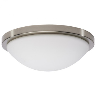 Button; 11 Inch LED Flush Mount Fixture; Brushed Nickel Finish; CCT Selectable; 120 Volts (81|62/1842)