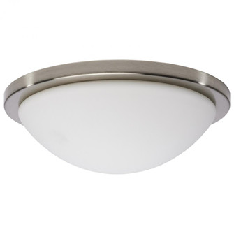 Button; 13 Inch LED Flush Mount Fixture; Brushed Nickel Finish; CCT Selectable; 120 Volts (81|62/1843)