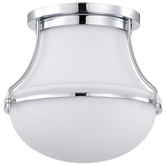 Valdora 1 Light Flush Mount; 10 Inches; Polished Nickel; White Opal Glass; Polished Nickel Finish (81|60/7870)