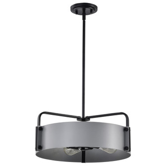 Altos 4 Light Medium Pendant; Gray and Matte Black Finish (81|60/7853)