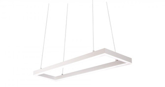 Piazza - Rectangular Pendant with Powder Coated Extruded Aluminum (461|PD61230-WH)