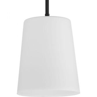 Clarion Collection One-Light Matte Black Etched White Transitional Pendant (149|P500429-31M)