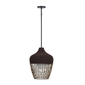 Hannha 1 Light Outdoor Pendant in Brown (4304|46634-016)